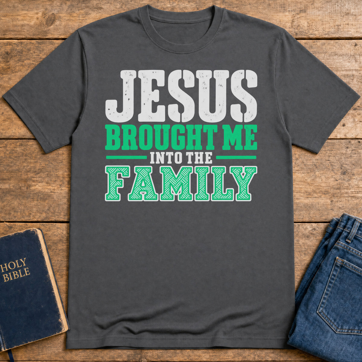 Christ's Family T-Shirt — Charcoal