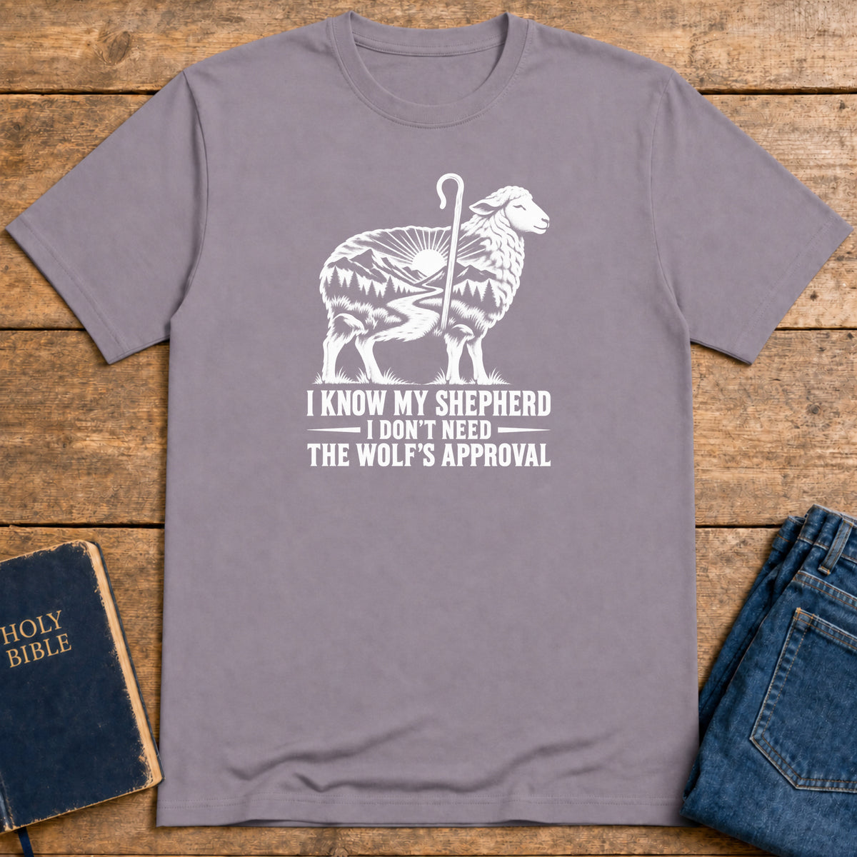 Shepherd Over Wolves T-Shirt — Paragon