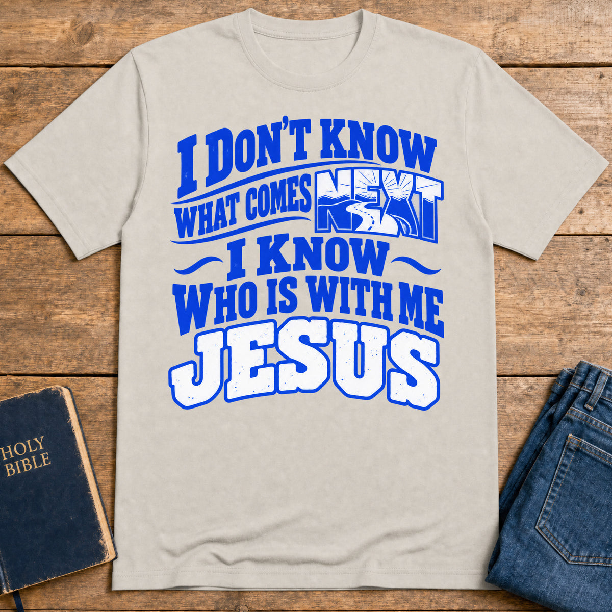 Jesus Guides T-Shirt — Ice Grey