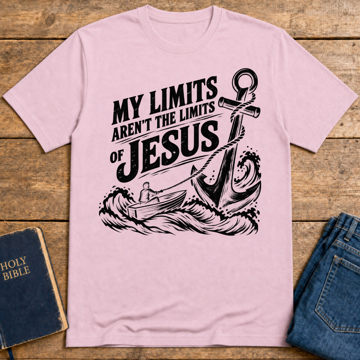 Jesus Beyond Limits T-Shirt — Light Pink