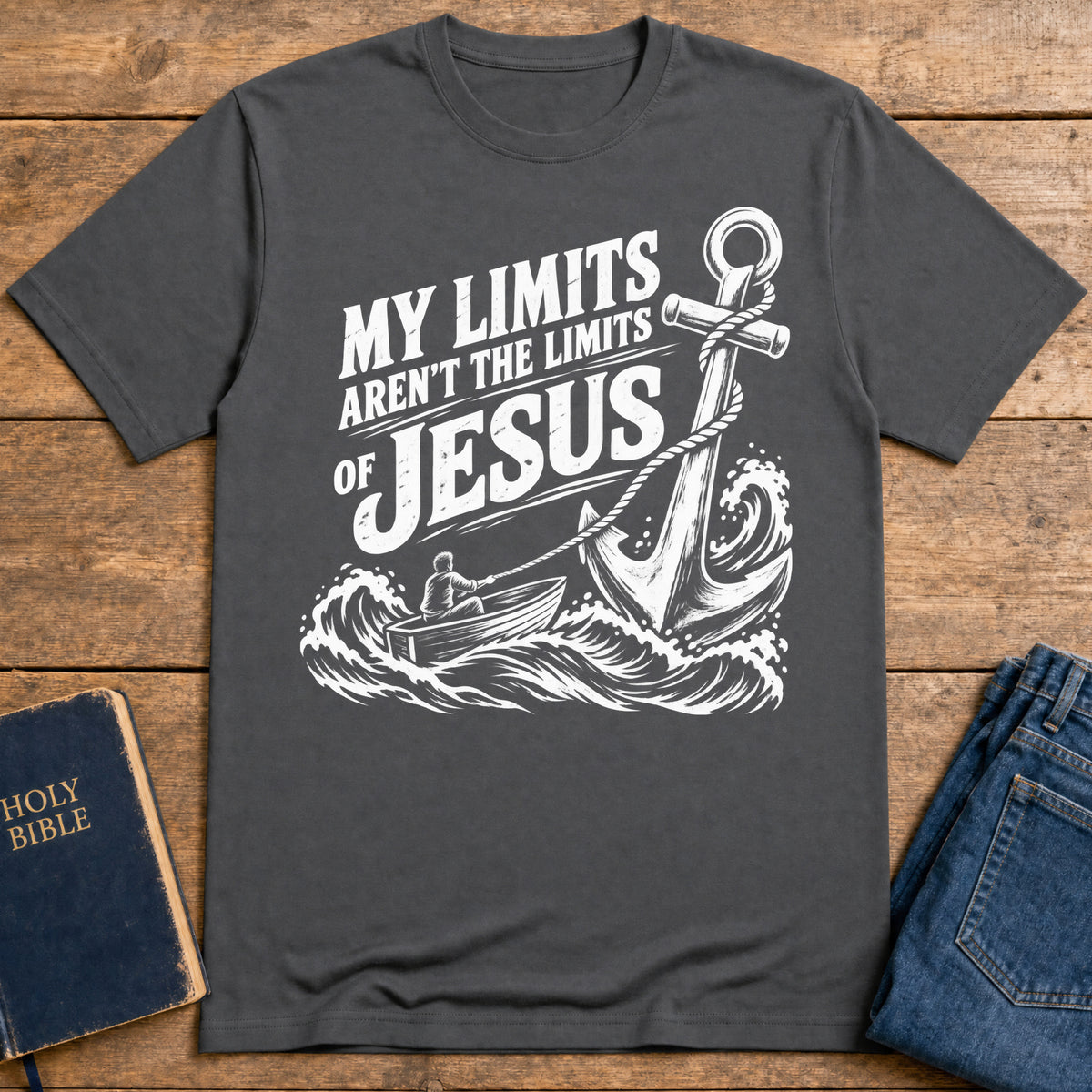 Jesus Beyond Limits T-Shirt — Charcoal