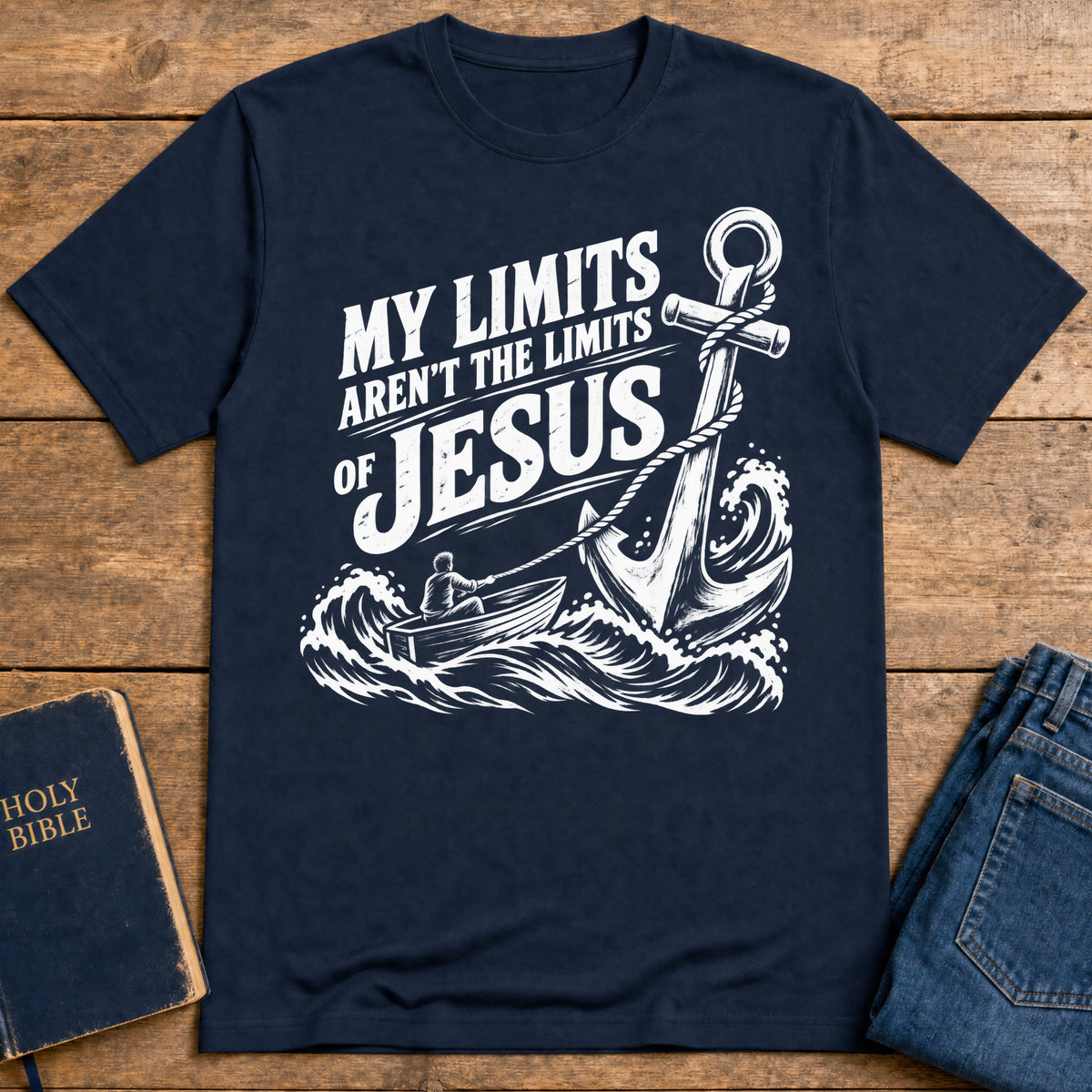Jesus Beyond Limits T-Shirt — Navy