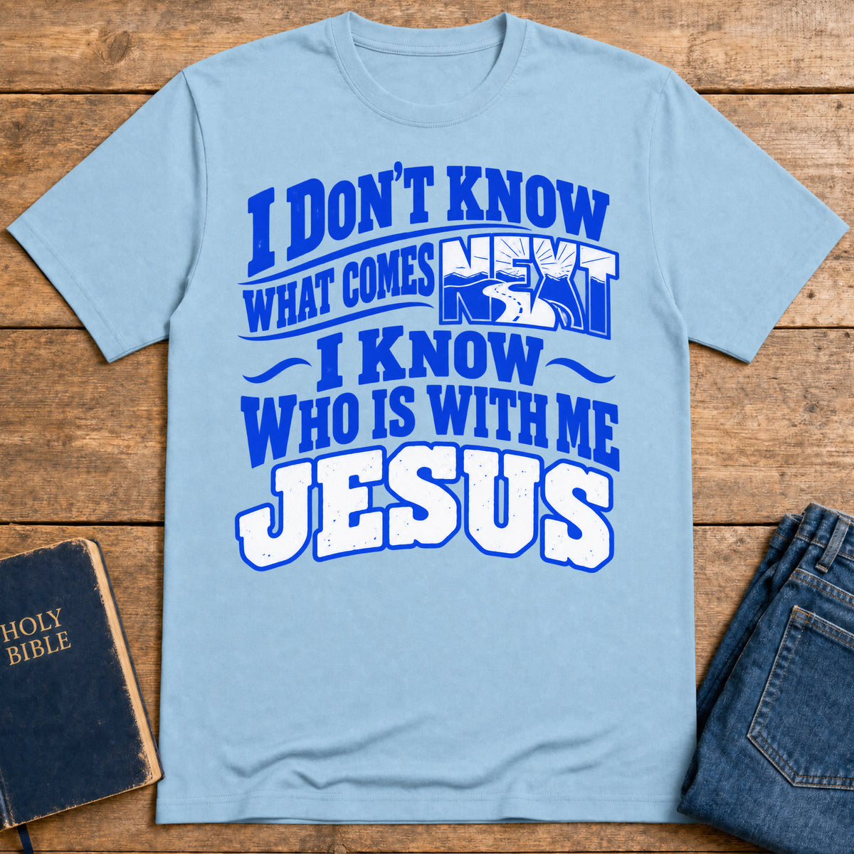 Jesus Guides T-Shirt — Light Blue
