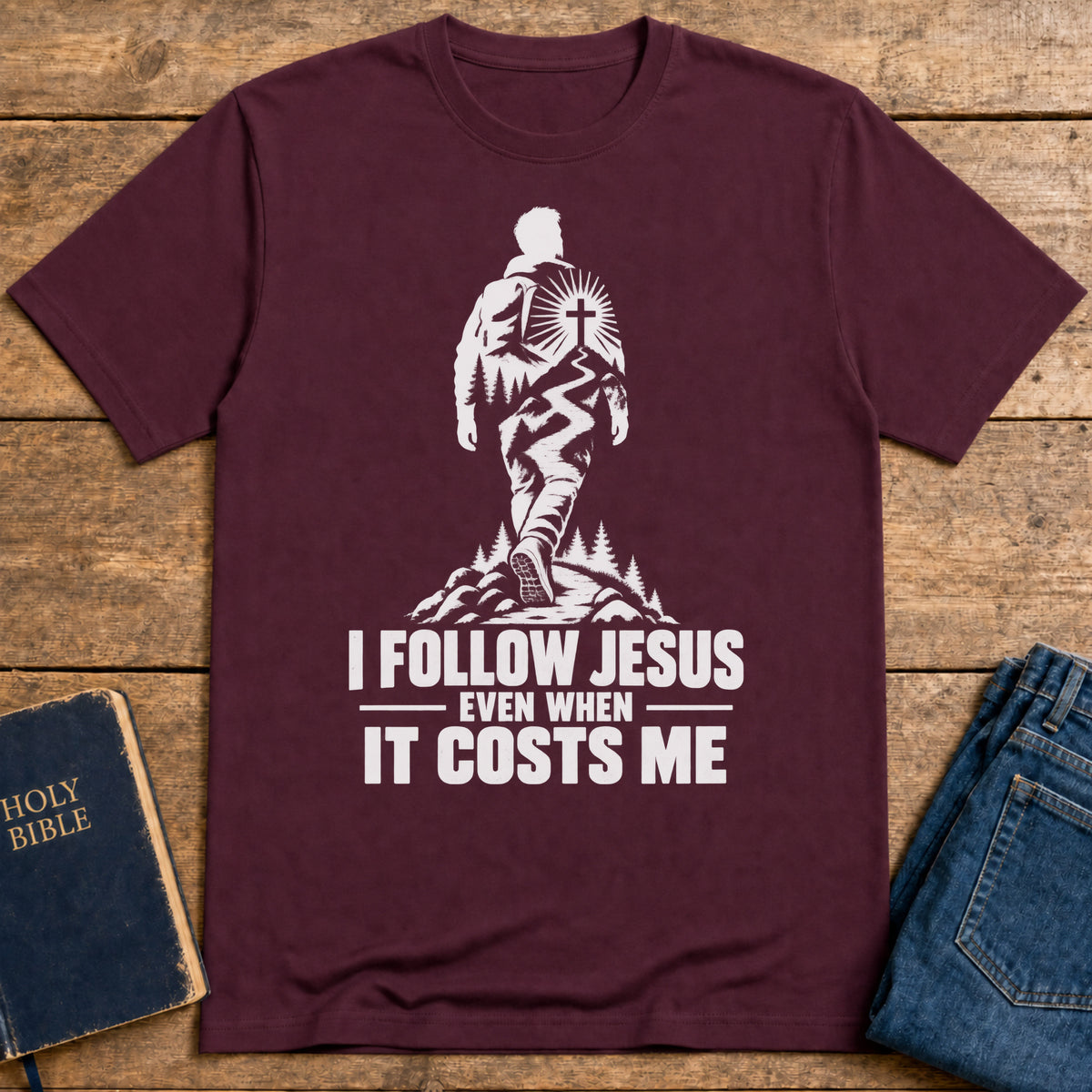 Costly Discipleship T-Shirt — Maroon
