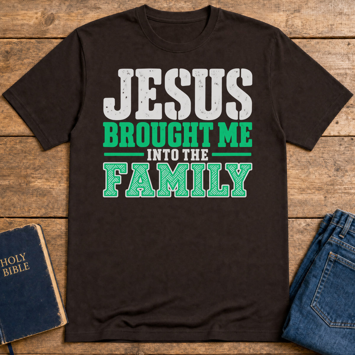Christ's Family T-Shirt — Dark Chocolate
