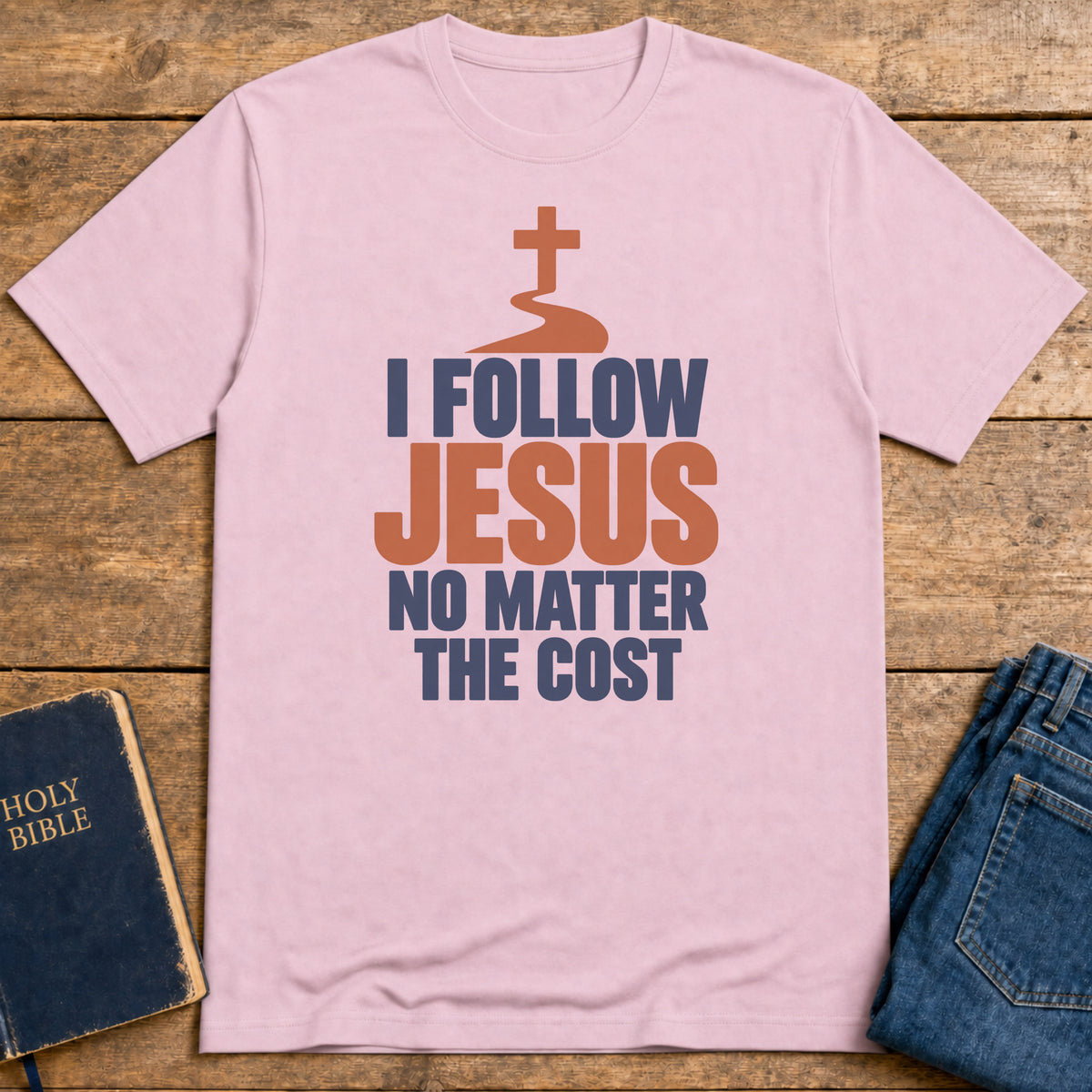 Counting the Cost T-Shirt — Light Pink